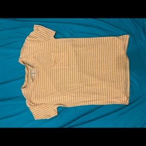 Yellow and white t-shirt